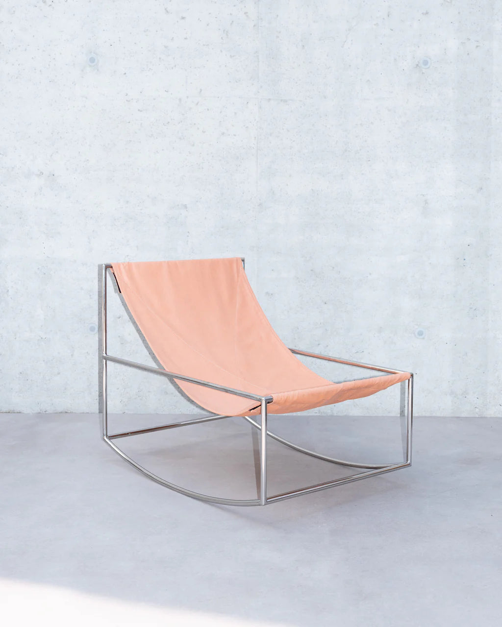 Rocking chair stainless steel - by Muller Van Severen