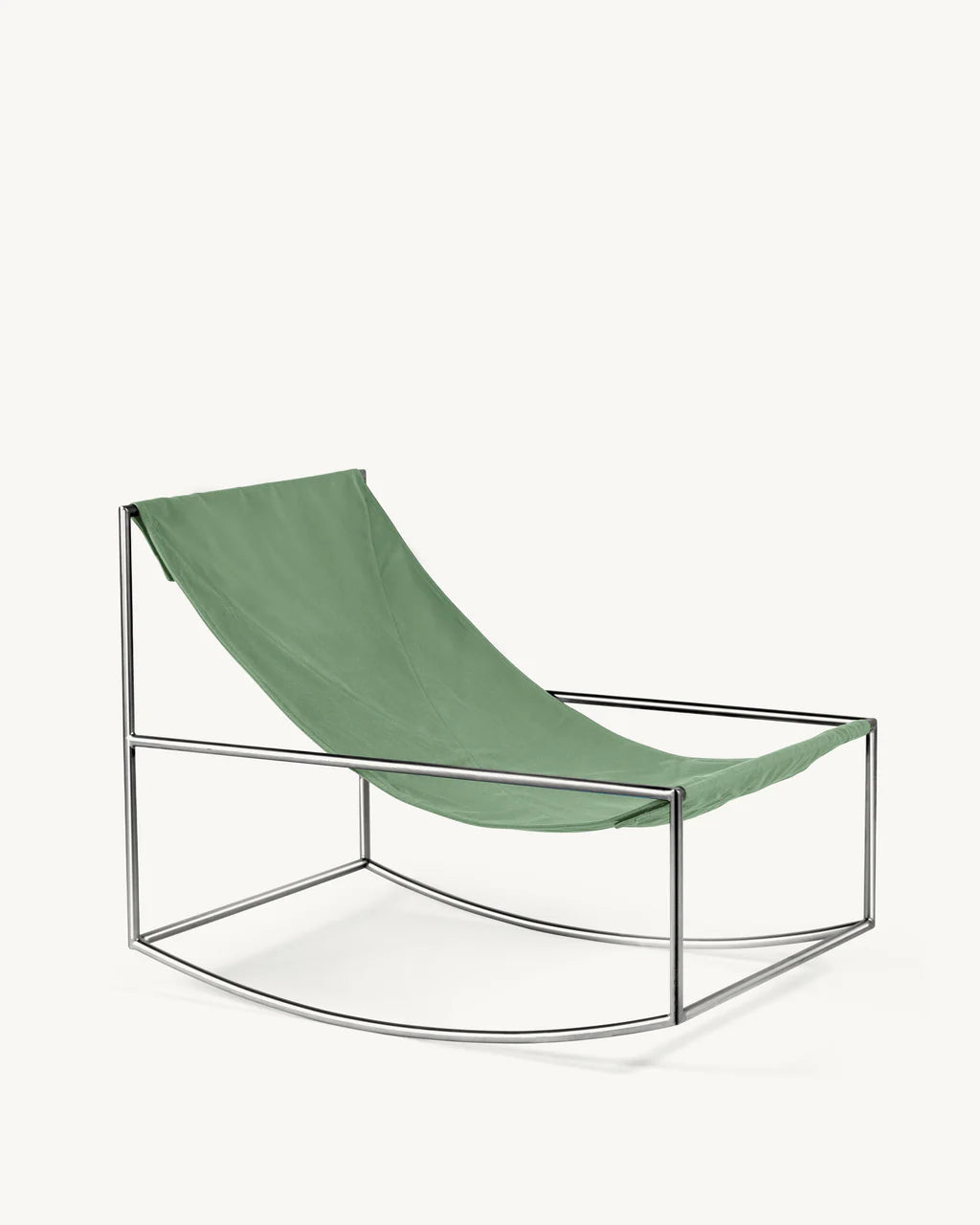 Rocking chair stainless steel - by Muller Van Severen