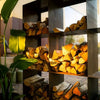 Houtopslag Wandmontage - 4 legvlakken