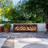 Houtopslag/tuinbank 120cm - Corten/Black