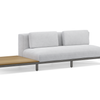 Mauroo - Long sofa with table - Charcoal