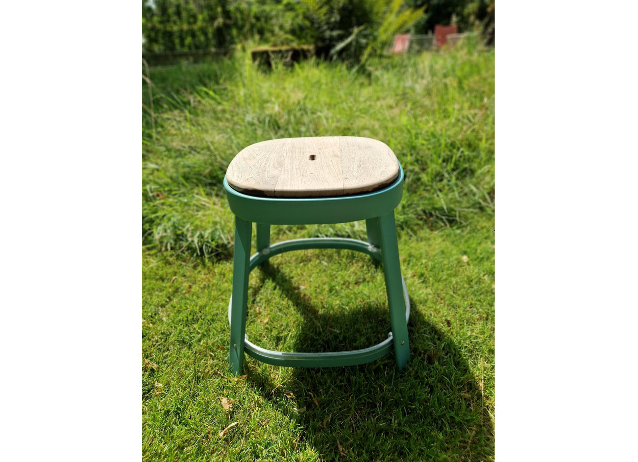 Thor stool/table met teak top - Ocean green