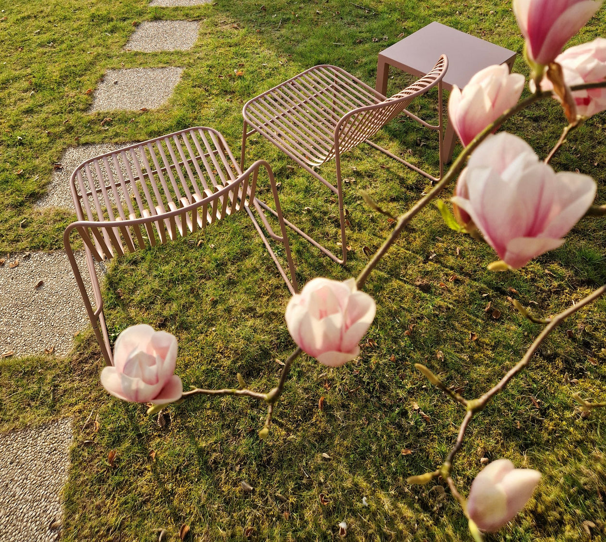 Set Riviera lounge chair x2 + Round coffee table