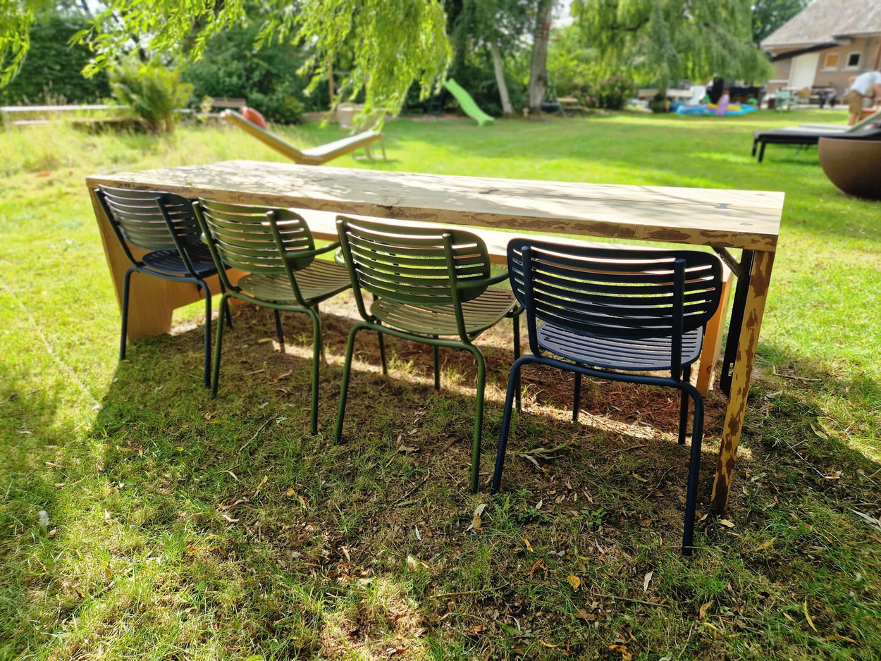 Set Forestry Table + Forestry Bench + Mom Armchair 2x + Mom chair 2x