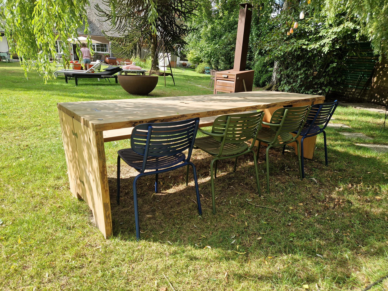 Set Forestry Table + Forestry Bench + Mom Armchair 2x + Mom chair 2x