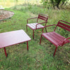 Set Star Lounge stoelen x2 + Darwin Coffee tafel 70x70 - Intense Red