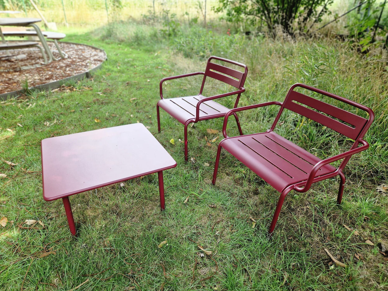 Set Star Lounge stoelen x2 + Darwin Coffee tafel 70x70 - Intense Red