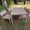 Set Urban Aluminium tafel 120x80 + 4x Urban chair - Magnolia pink
