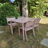Set Urban Aluminium tafel 120x80 + 4x Urban chair - Magnolia pink