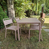 Set Urban Aluminium tafel 120x80 + 4x Urban chair - Magnolia pink