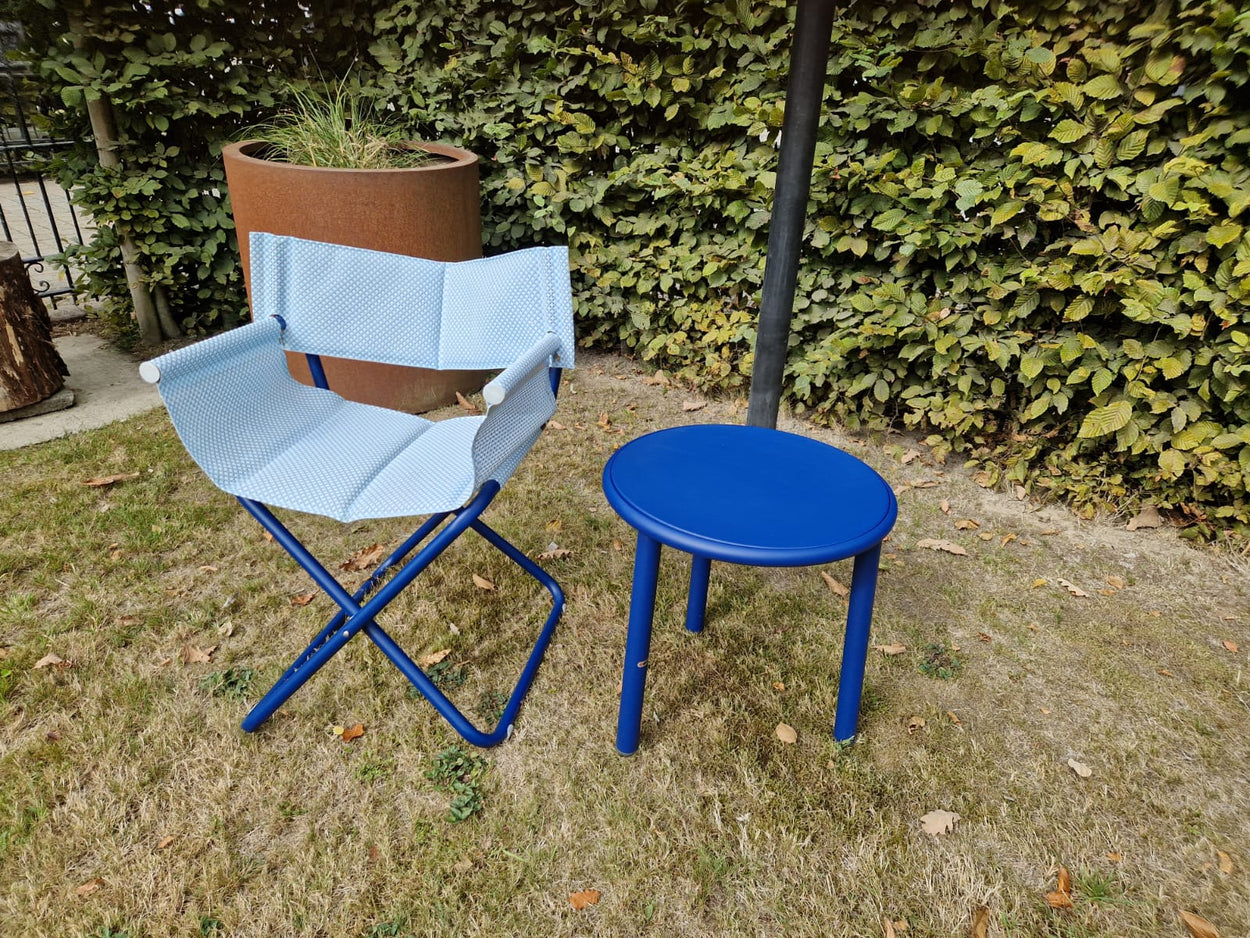 Set Snooze Director's chair + Yard coffee table - Sapphire blue