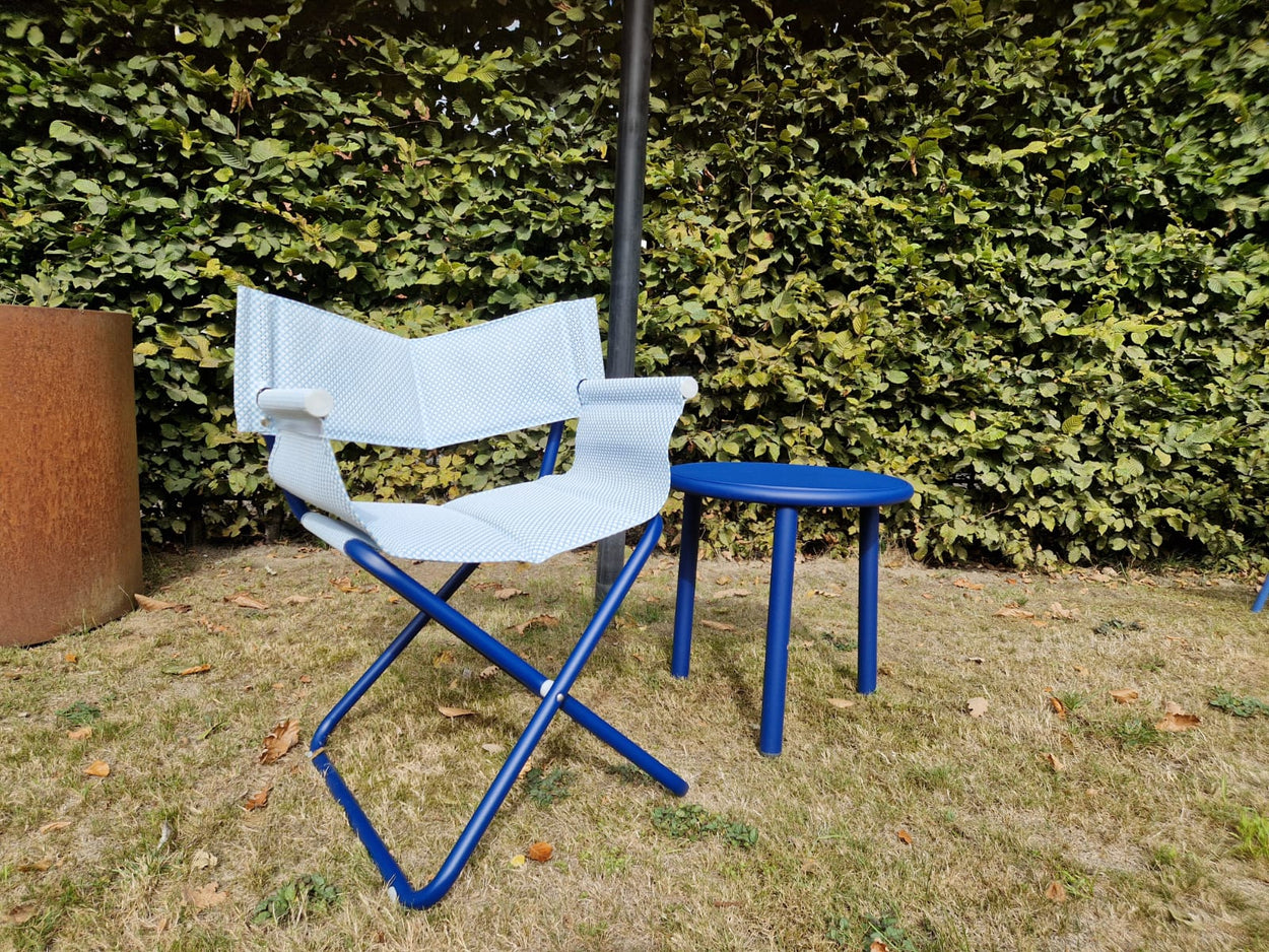 Set Snooze Director's chair + Yard coffee table - Sapphire blue