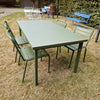 Set Star tafel 160x90 + Star chair x4 - Militairy green inclusief kussens