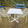 Set Darwin tafel 80x80 + Rio R50 armchair x2 - White