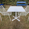 Set Darwin tafel 80x80 + Rio R50 armchair x2 - White