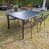 Yard tafel - aluminium - Black + 4x Ronda armchair - Indian brown