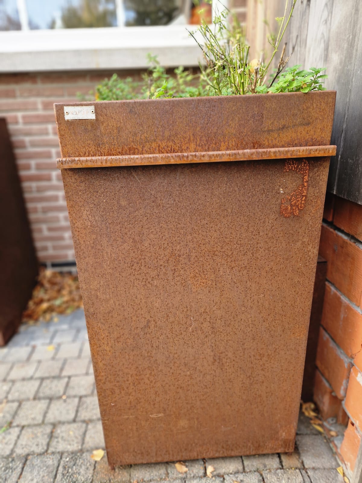 Afvalbak 70L dubbel - Corten