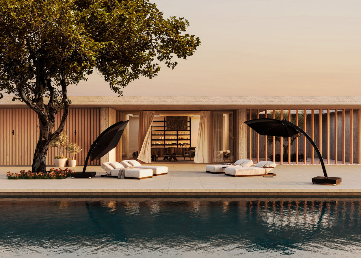 Icarus UX - design parasol 3 m - 2 kleuren