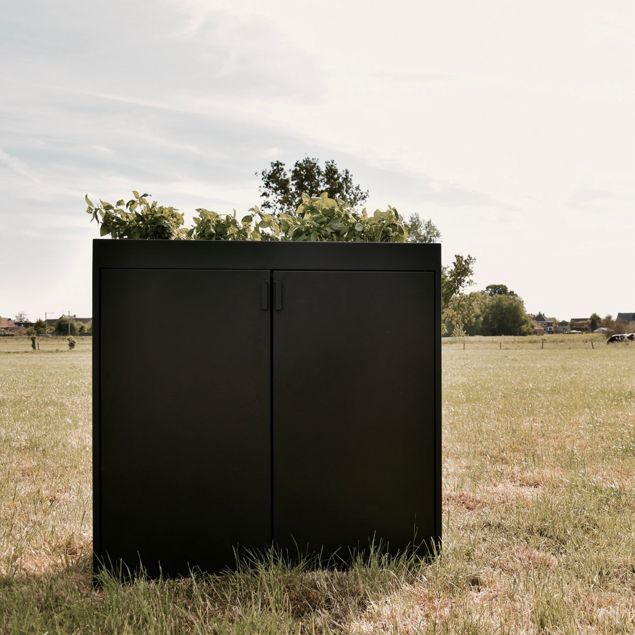 Kliko Afvalcontainer 2x 140L met kruidentuin