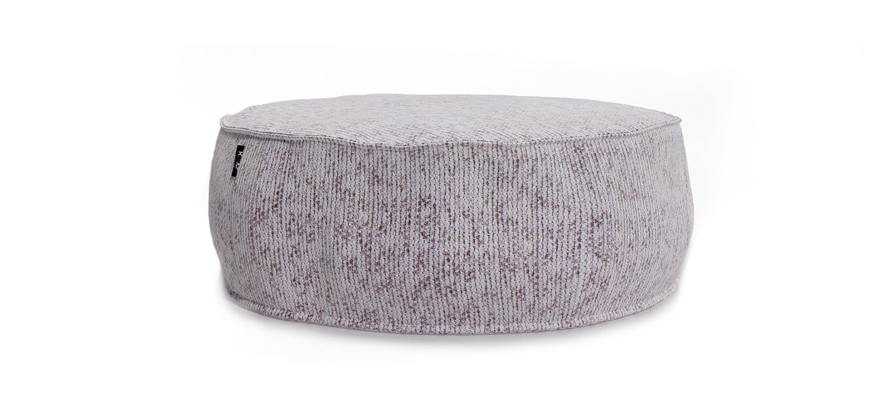 Silky Round pouf, Lilac out/indoor