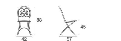 Pigalle folding chair / 2 stuks