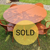 Set Plus4 tafel Ø138cm verlengbaar + 60 cm, Code chair x4 - Maple red