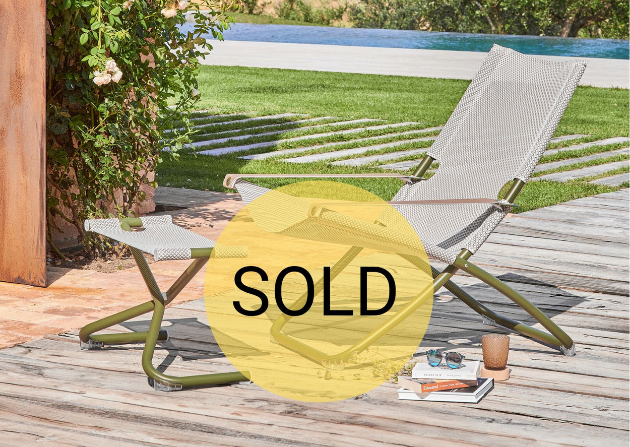 Set Snooze loungestoel + footstool - Military Green