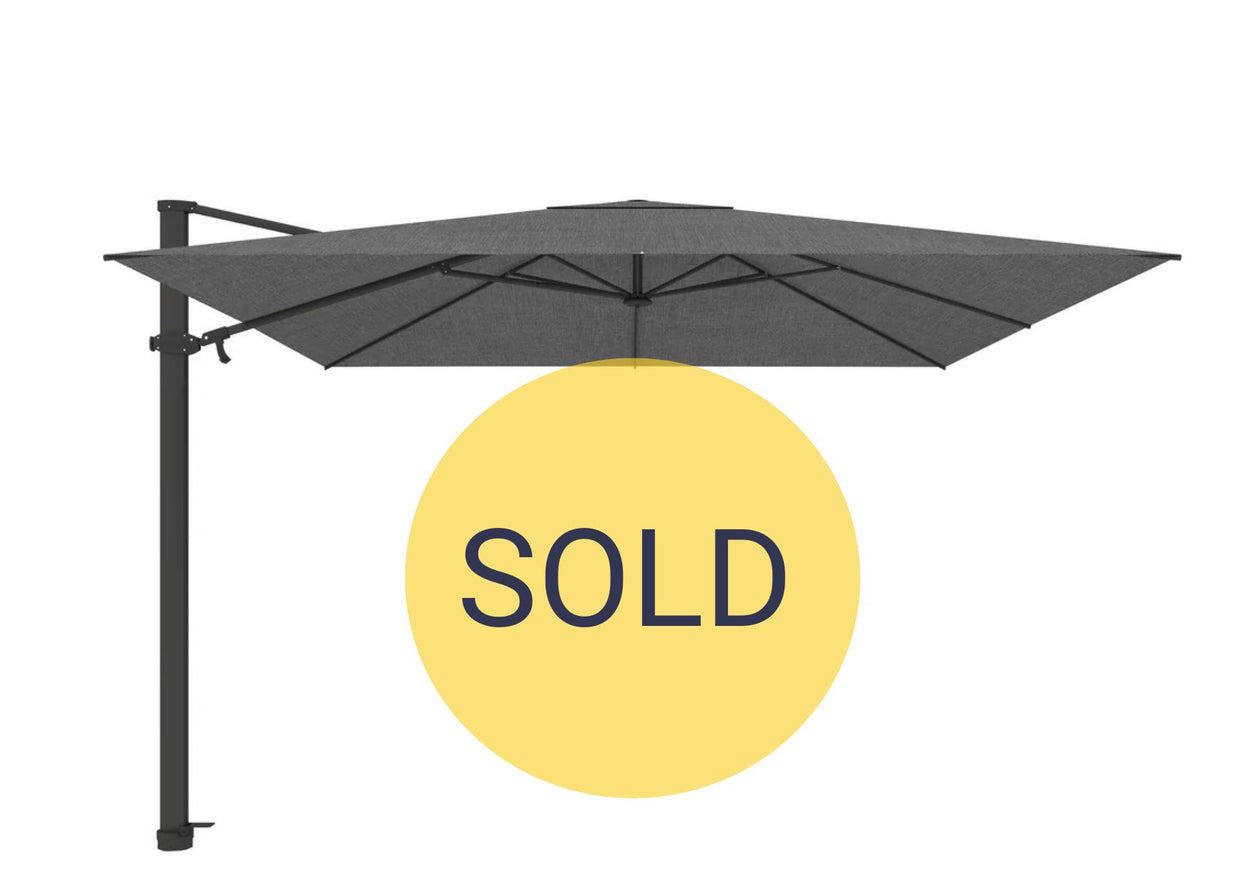 Antego 300 x 300 cm - Black/ Black + cover + parasolvoet