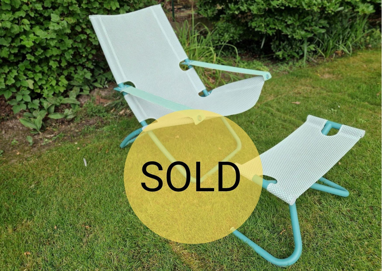 Set Snooze loungestoel + footstool - Ocean Green