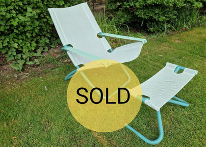 Set Snooze loungestoel + footstool - Ocean Green