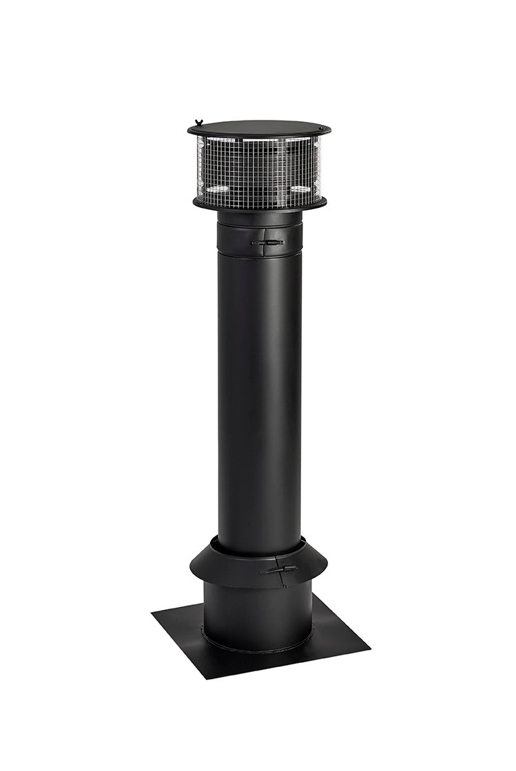 Dubbelwandig RVS dakdoorvoerset - 2 kleuren