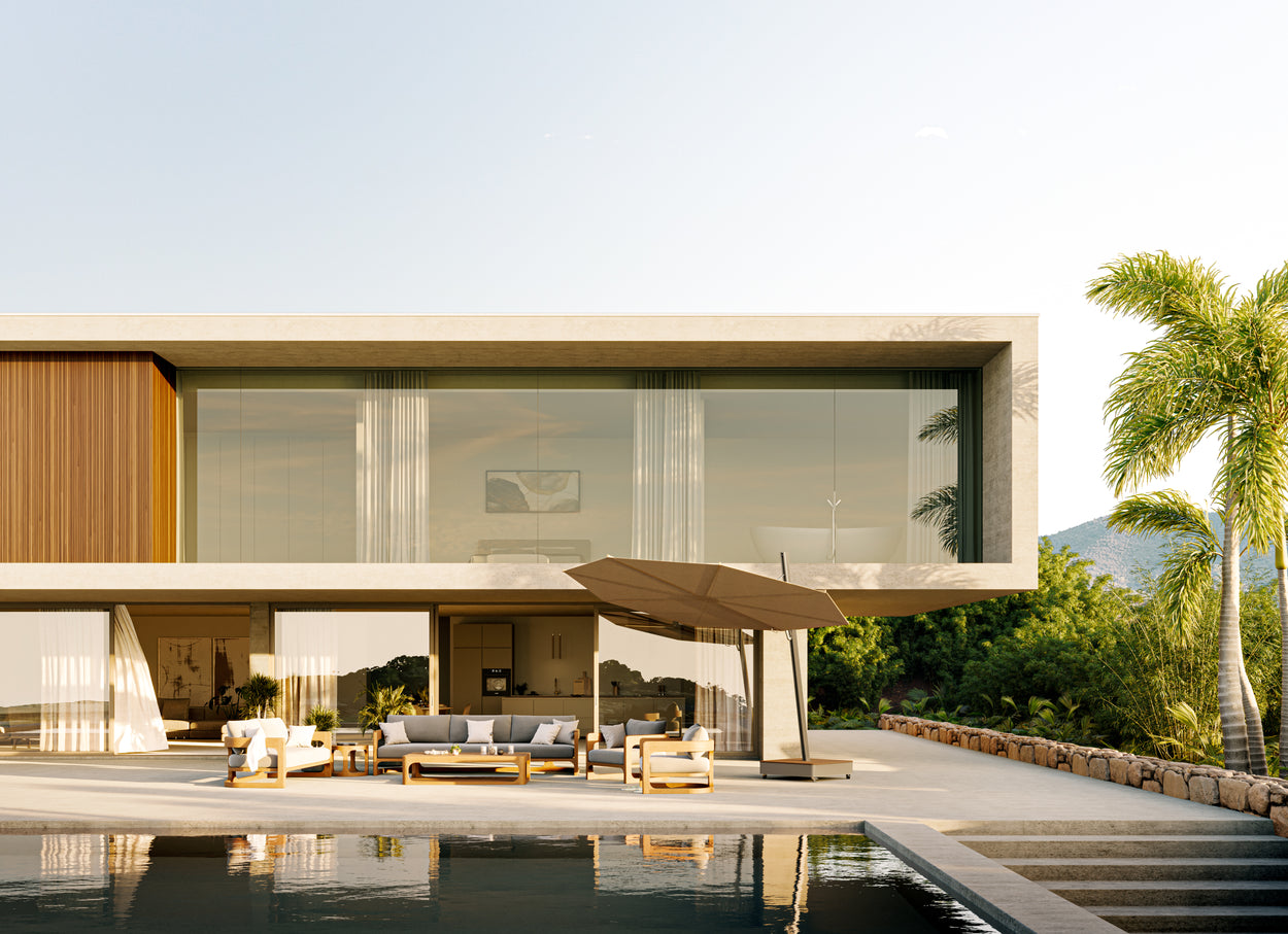 Versa UX - zwevende parasol Ø 3,5 m -  FORWARD 80°