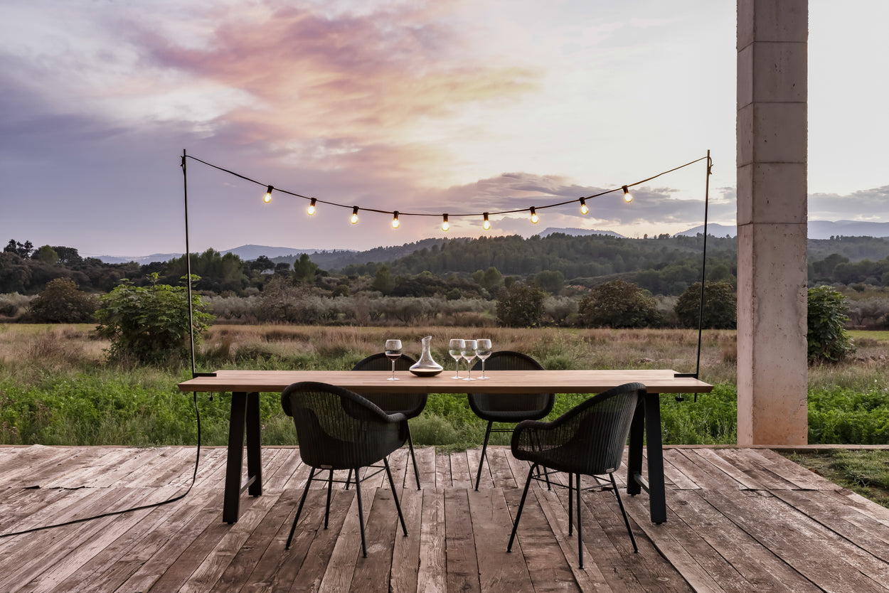 Edgard dining armchair - steel A base