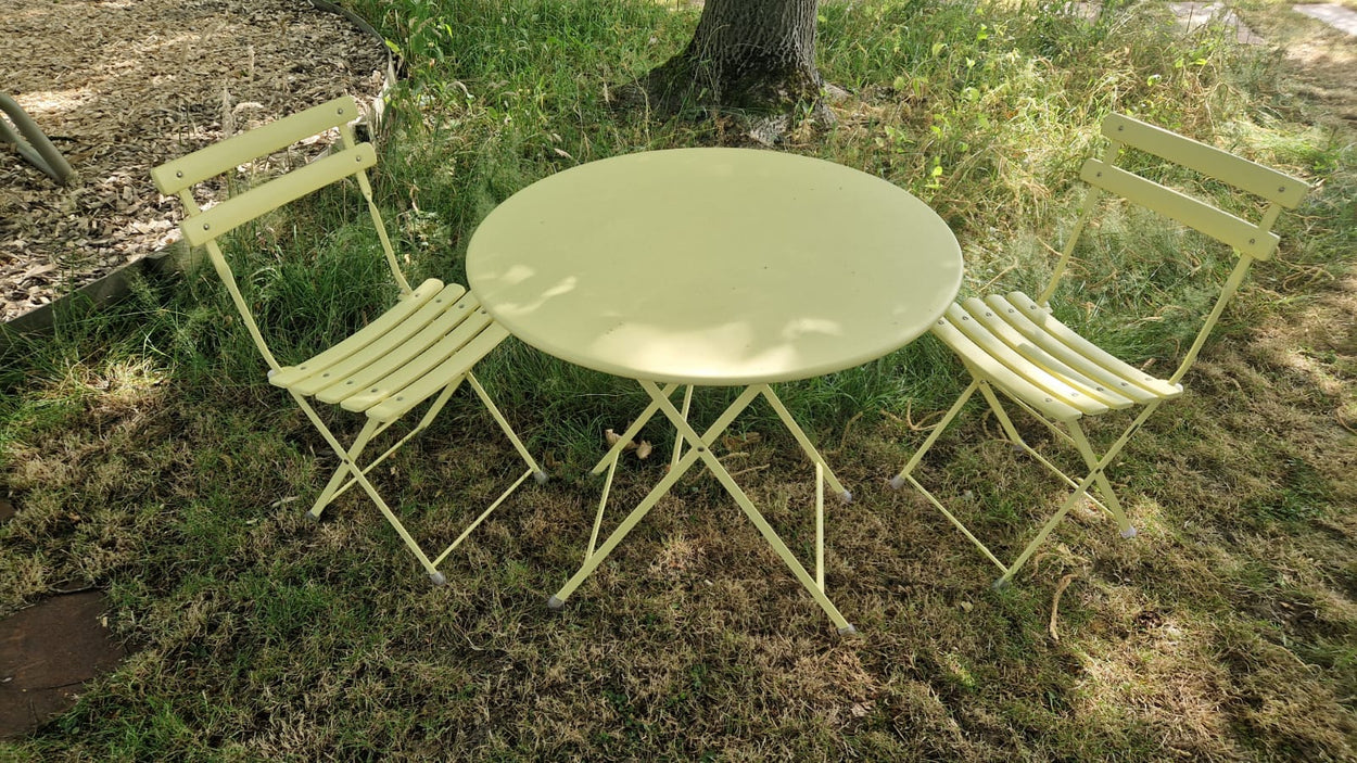 Arc-en-ciel Bistroset rond - Vanille yellow
