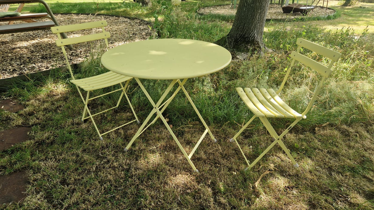 Arc-en-ciel Bistroset rond - Vanille yellow