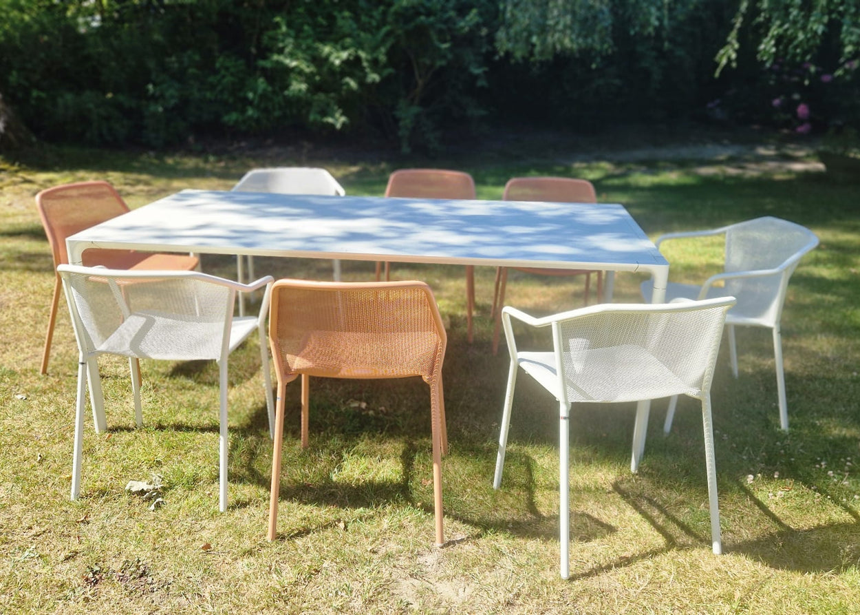 Set Terramare tafel 203x103 + Darwin armchair 4x + Darwin chair 4x