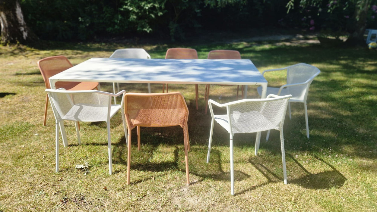 Set Terramare tafel 203x103 + Darwin armchair 4x + Darwin chair 4x