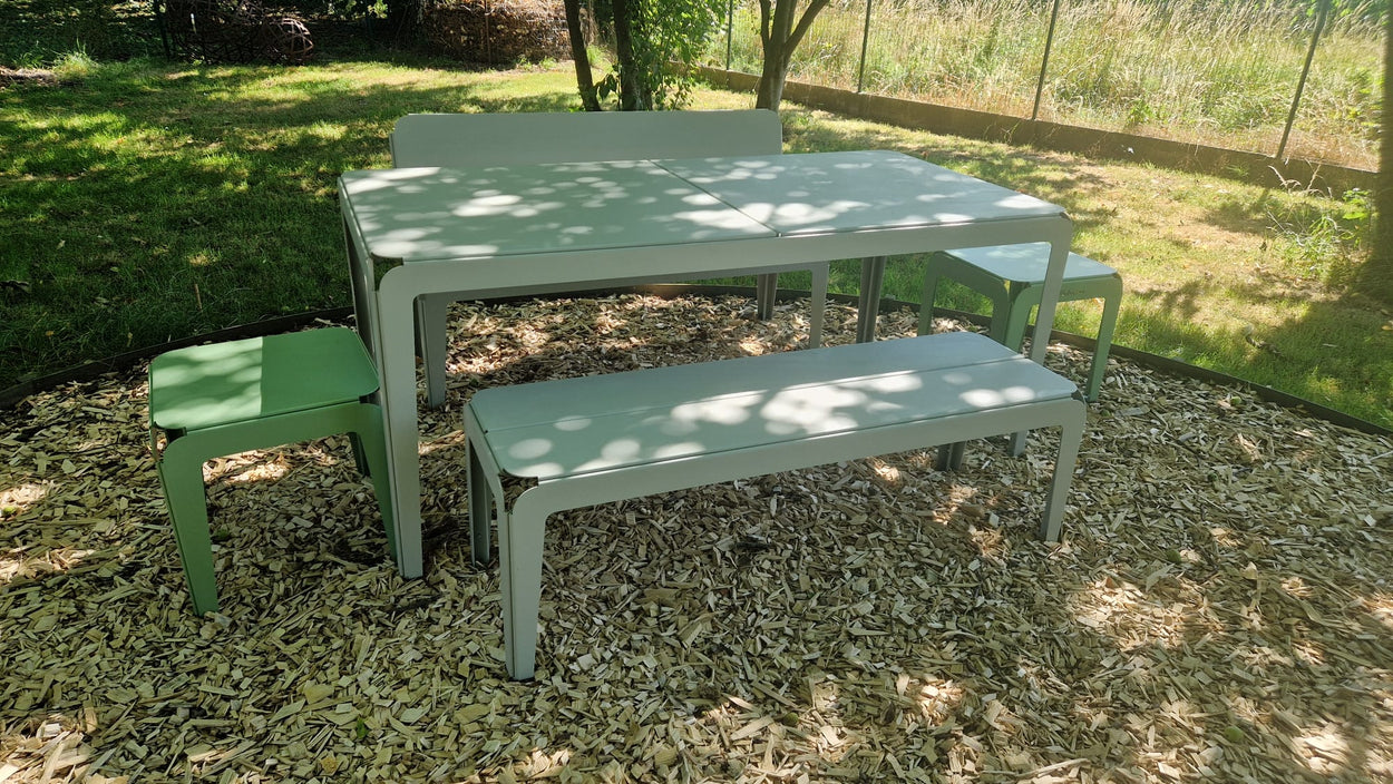 Set Weltevree Bended - Table 180 inclusief bankjes en krukken