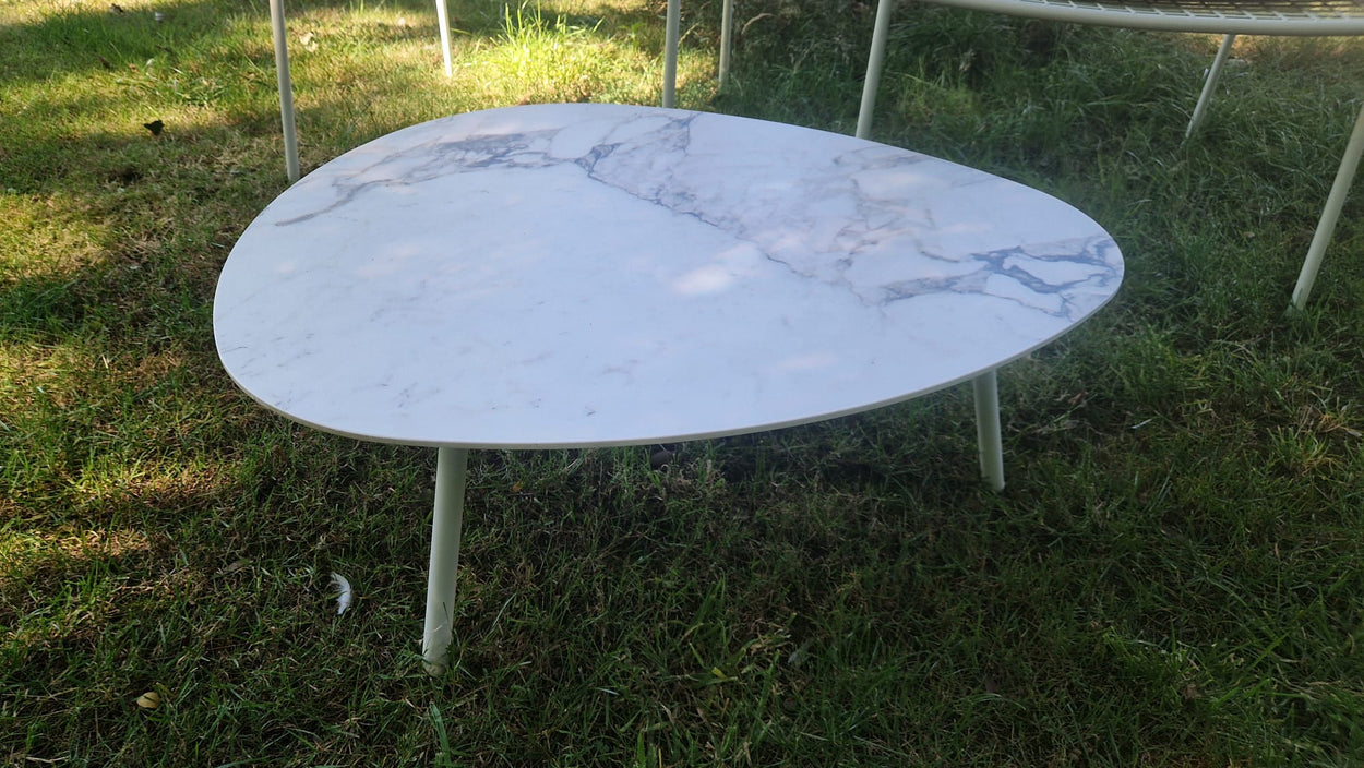 Set Rio R50 Lounge stoel 2 stuks + Terramare Coffee table + zit-en rugkussen - White