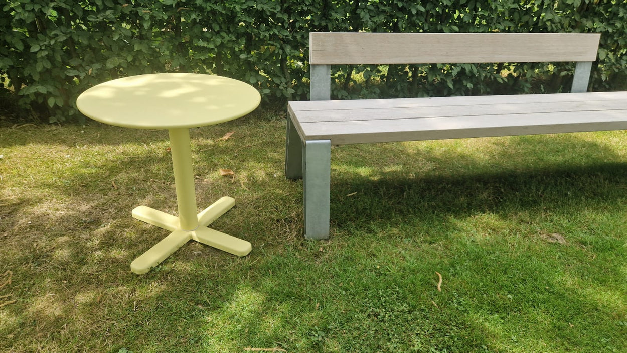 Darwin opklapbare ronde tafel Ø60 - Hoogte 60 - Vanille Yellow