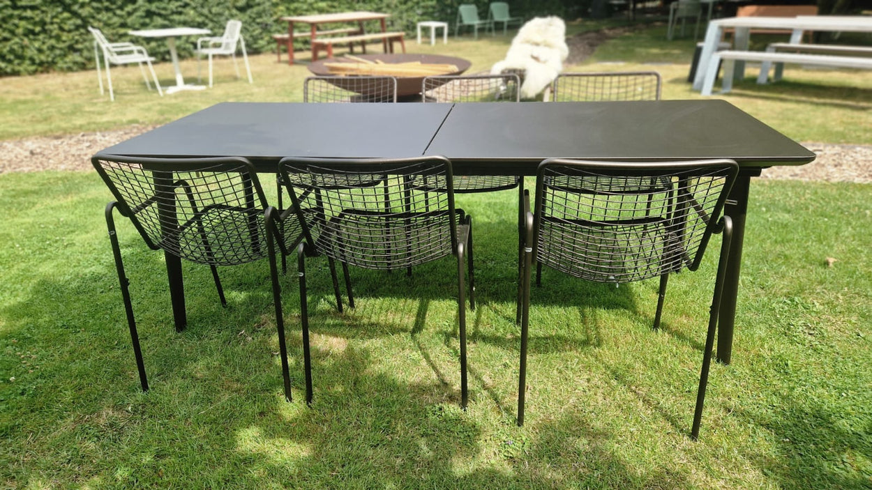 Set Plus4 tafel 220+110 + Rio R50 chair x2 + Rio R50 armchair x4