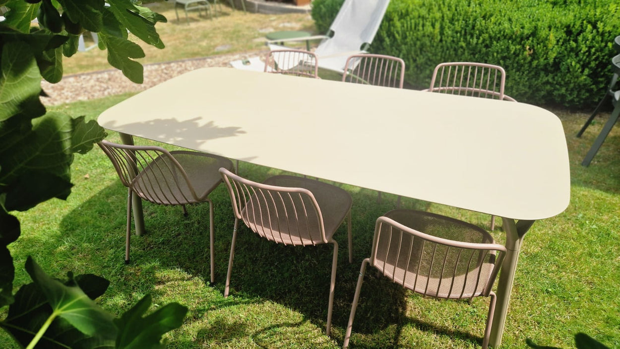 Set Angel tafel 214x103 + x4 Alisea chair + 2x Alisea armchair