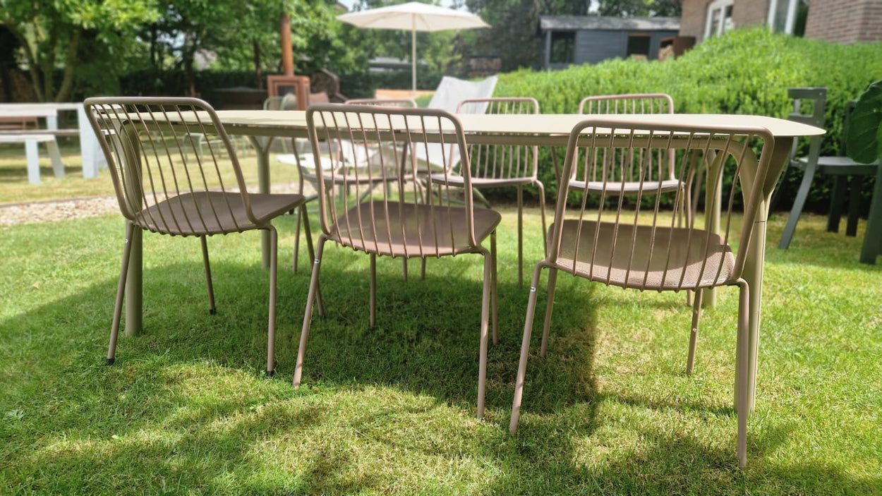 Set Angel tafel 214x103 + x4 Alisea chair + 2x Alisea armchair