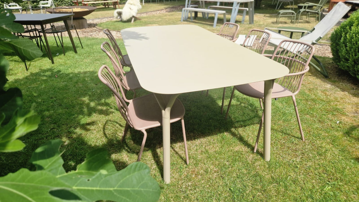 Set Angel tafel 214x103 + x4 Alisea chair + 2x Alisea armchair