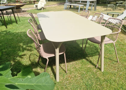 Set Angel tafel 214x103 + x4 Alisea chair + 2x Alisea armchair