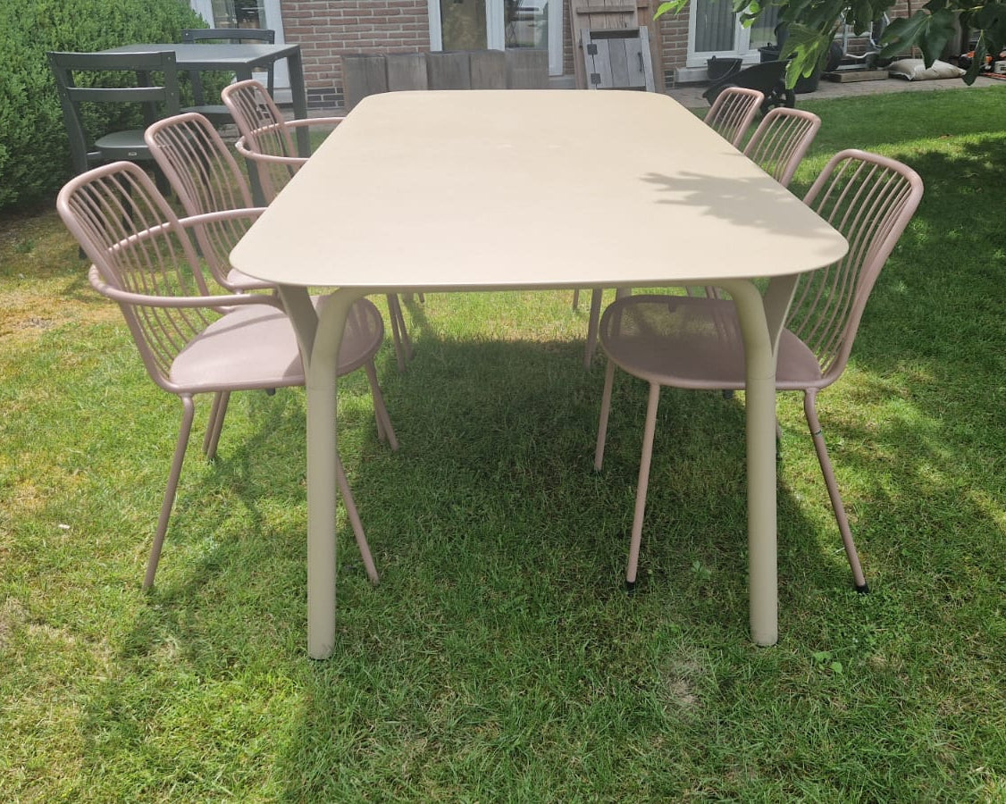 Set Angel tafel 214x103 + x4 Alisea chair + 2x Alisea armchair