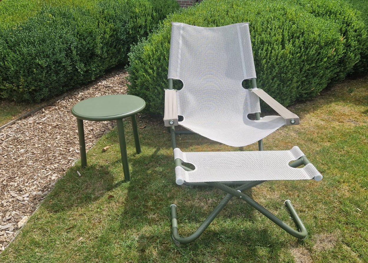 Set Snooze loungestoel + footstool + Yard coffee table - Military Green