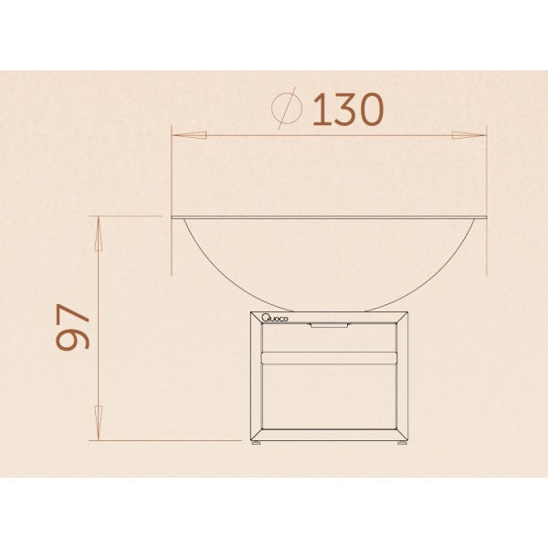 Piatto X-Large 130cm - Dark grey