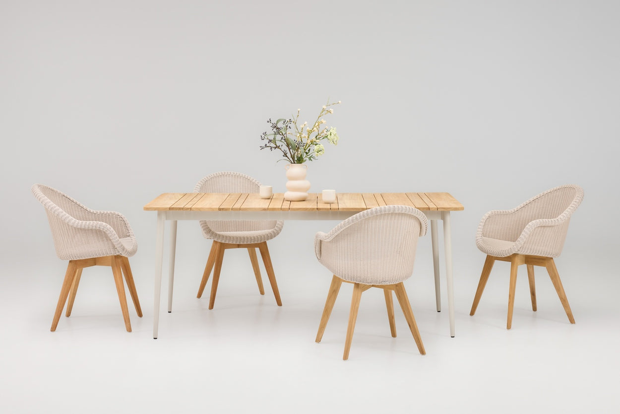 Edgard dining armchair - teak base