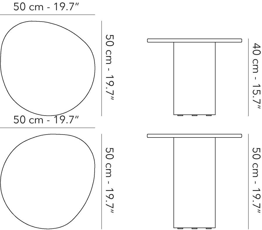Como - Organic nesting side table - 2 sizes